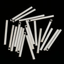 Pack of 20PCS Alloy Cuboid Copper Stick With Hole For Jewelry Necklace Earrings Making Home Hanging Embellishments White K