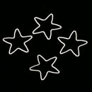 Pack of 20PCS Alloy Star Shape Findings For Jewelry Necklace Earrings Making DIY Craft Supplies Silver