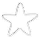 Pack of 20PCS Alloy Star Shape Findings For Jewelry Necklace Earrings Making DIY Craft Supplies Silver
