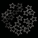 Pack of 20PCS Alloy Star Shape Findings For Jewelry Necklace Earrings Making DIY Craft Supplies Silver