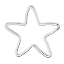 Pack of 20PCS Alloy Star Shape Findings For Jewelry Necklace Earrings Making DIY Craft Supplies White K