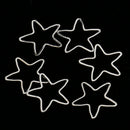 Pack of 20PCS Alloy Star Shape Findings For Jewelry Necklace Earrings Making DIY Craft Supplies White K