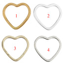 Pack of 20PCS Alloy Heart Shape Findings Charms For Jewelry Bracelet Necklace Earrings Making Craft Gold