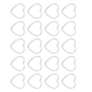Pack of 20PCS Alloy Heart Shape Findings Charms For Jewelry Bracelet Necklace Earrings Making Craft Silver