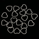 Pack of 20PCS Alloy Heart Shape Findings Charms For Jewelry Bracelet Necklace Earrings Making Craft Silver