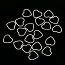 Pack of 20PCS Alloy Heart Shape Findings Charms For Jewelry Bracelet Necklace Earrings Making Craft Silver