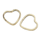 Pack of 20PCS Alloy Heart Shape Findings Charms For Jewelry Bracelet Necklace Earrings Making Craft Bronze