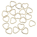 Pack of 20PCS Alloy Heart Shape Findings Charms For Jewelry Bracelet Necklace Earrings Making Craft Bronze