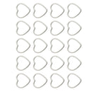 Pack of 20PCS Alloy Heart Shape Findings Charms For Jewelry Bracelet Necklace Earrings Making Craft White K