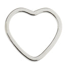 Pack of 20PCS Alloy Heart Shape Findings Charms For Jewelry Bracelet Necklace Earrings Making Craft White K