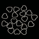 Pack of 20PCS Alloy Heart Shape Findings Charms For Jewelry Bracelet Necklace Earrings Making Craft White K