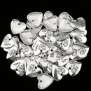 50 Pieces Alloy Mama Pattern Heart Shape Hanging Pendant Charms for Jewelry Making Crafts