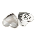 50 Pieces Alloy Mama Pattern Heart Shape Hanging Pendant Charms for Jewelry Making Crafts