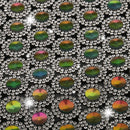Iron On Beaded Glass Rhinestone Mesh Trim Applique Motif