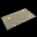 Iron On Yellow Beaded Glass Rhinestone Mesh Trim Applique Motifs