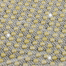 Iron On Yellow Beaded Glass Rhinestone Mesh Trim Applique Motifs