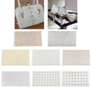 Iron On Beaded Glass Rhinestone Mesh Trim Appliques Bags Shoes DIY Motifs