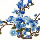 Sewing Embellishments Scrapbooking Clothes Costume DIY Lace Embroidered Venise Trim Clothes Sewing Applique Plum Blossom Blue