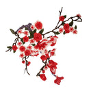 Sewing Embellishments Scrapbooking Clothes Costume DIY Lace Embroidered Venise Trim Clothes Sewing Applique Plum Blossom Red
