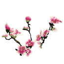 Set of 2PCS Lace Embroidered Flower Trim Sewing Applique Mangnolia Dress Costume DIY Accessory Scrapbooking Embellishment Pink