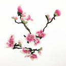 Set of 2PCS Lace Embroidered Flower Trim Sewing Applique Mangnolia Dress Costume DIY Accessory Scrapbooking Embellishment Pink