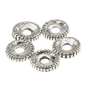 100 Pieces Tibetan Silver Spacer Beads fit Charm Chain DIY Jewelry Findings 6mm