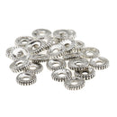 100 Pieces Tibetan Silver Spacer Beads fit Charm Chain DIY Jewelry Findings 6mm