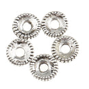 100 Pieces Tibetan Silver Spacer Beads fit Charm Chain DIY Jewelry Findings 6mm