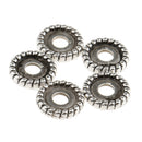 100 Pieces Tibetan Silver Spacer and Stopper Bead for Fashion Jewelry Making 9mm
