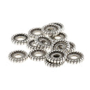 100 Pieces Tibetan Silver Spacer and Stopper Bead for Fashion Jewelry Making 9mm