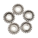 100 Pieces Tibetan Silver Spacer and Stopper Bead for Fashion Jewelry Making 9mm