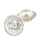 5 Pieces Pearl+ Rhinestone Decorative Buttons Sewing Buttons Sewing Craft