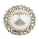 5 Pieces Pearl+ Rhinestone Decorative Buttons Sewing Buttons Sewing Craft
