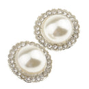 5 Pieces Pearl+ Rhinestone Decorative Buttons Sewing Buttons Sewing Craft