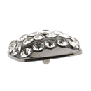 5 Piece Black Square Rhinestone Pearl Shank Buttons for Sewing Crafting 20mm