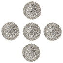 5 Pieces Pearl+ Rhinestone Decorative Button Sewing Button Garment Accs 17mm