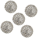 5 Pieces Pearl+ Rhinestone Decorative Button Sewing Button Garment Accs 17mm