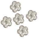 5 Pieces Pearl+ Rhinestone Decorative Button Sewing Buttons Craft 18x18mm