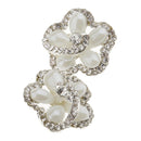 5 Pieces Pearl+ Rhinestone Decorative Button Sewing Buttons Craft 18x18mm