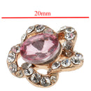 5 Piece Alloy Flower Rhinestone Pearl Shank Buttons for Sewing Crafting 20mm