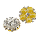 5 Piece Rhinestone Shank Buttons DIY Embellishments for Sewing Crafting 18mm