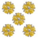 5 Piece Rhinestone Shank Buttons DIY Embellishments for Sewing Crafting 18mm