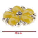 5 Piece Rhinestone Shank Buttons DIY Embellishments for Sewing Crafting 18mm
