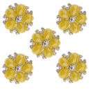 5 Piece Rhinestone Shank Buttons DIY Embellishments for Sewing Crafting 18mm