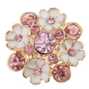 5 Piece Diamante Flower Rhinestone Shank Buttons Decoration Embellishments for Wedding Sewing Crafting 23mm