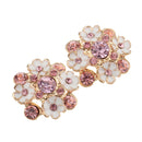 5 Piece Diamante Flower Rhinestone Shank Buttons Decoration Embellishments for Wedding Sewing Crafting 23mm
