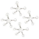 20 Pieces Lobster Clasps Claw Swivel Trigger Clips Snap Hooks Key Ring