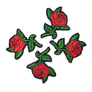 Embroidery Rose Flower Iron On Patch Badge Embroidered Floral Collar Bust Dress Bag Applique