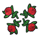 Embroidery Rose Flower Iron On Patch Badge Embroidered Floral Collar Bust Dress Bag Applique