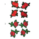 Embroidery Rose Flower Iron On Patch Badge Embroidered Floral Collar Bust Dress Bag Applique